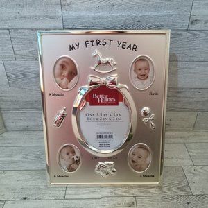 "My first-year" silver tone picture frame